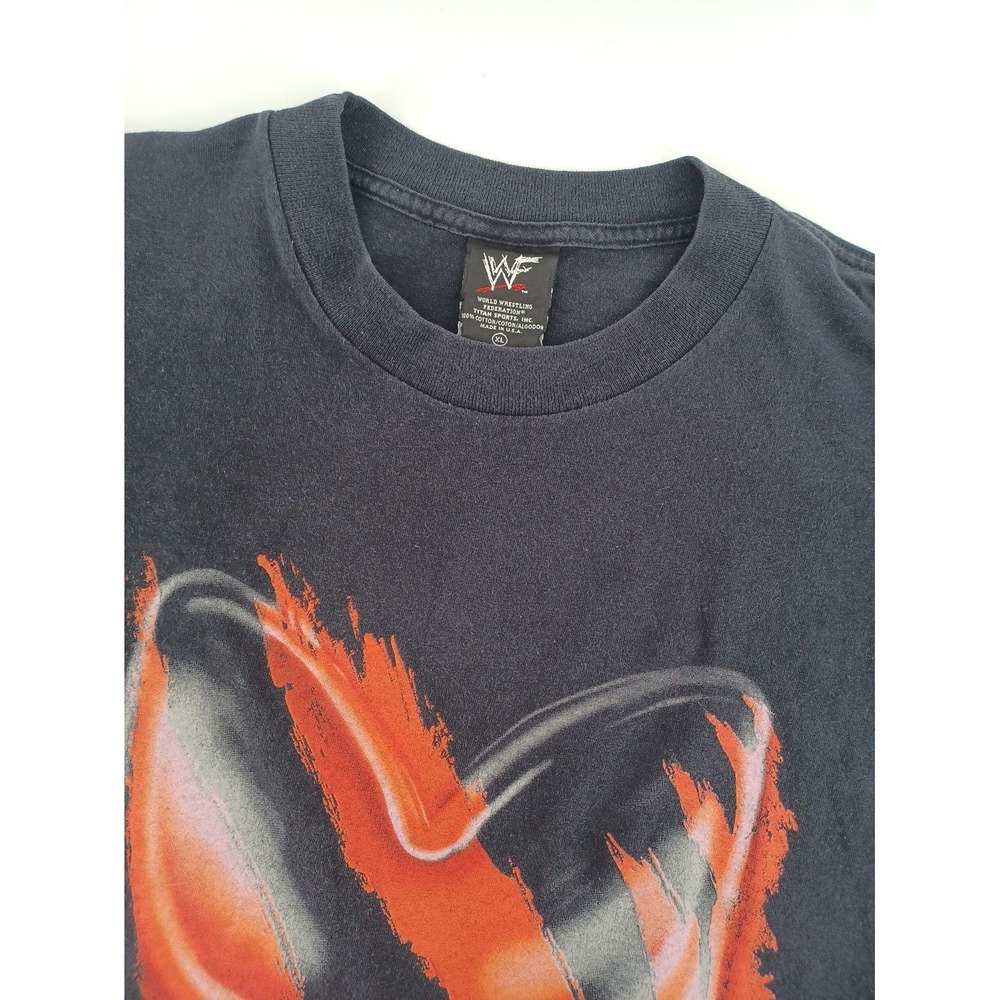 WWF Vintage 1999 Kane Tortured Soul Adult XL Black Faded Tee Made In USA